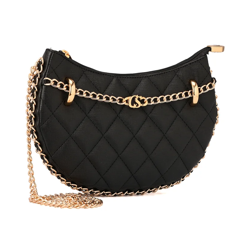 Carmen Steffens Matelassé Chain Bag Black